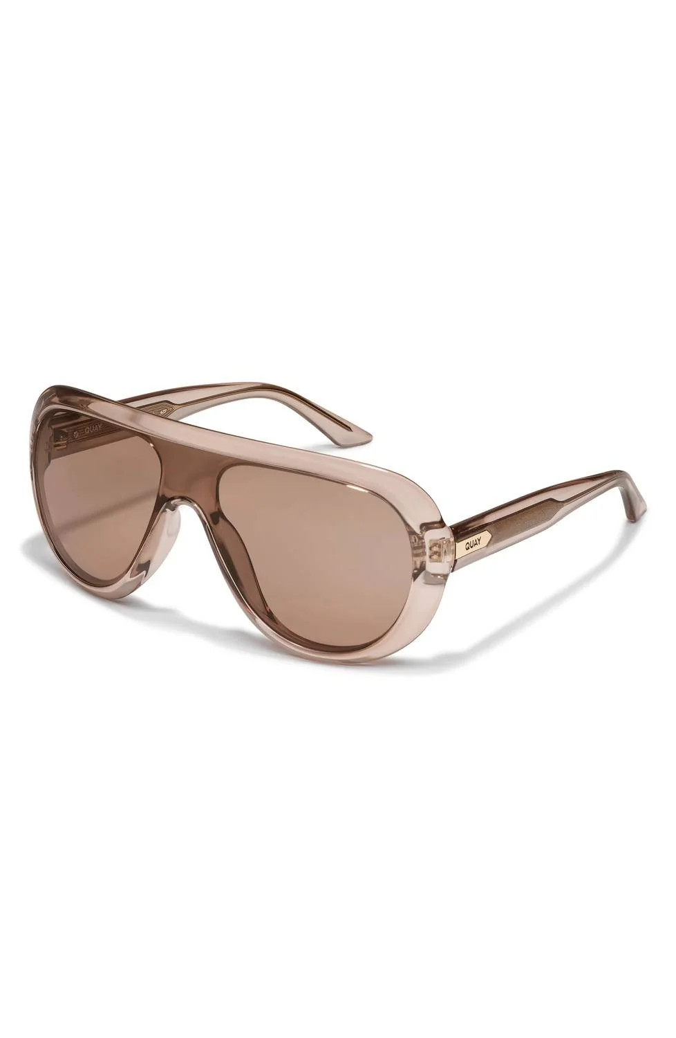 Women's Set List Aviator Sunglasses - 53Mm In Doe / Tan Clear | Shop Simon