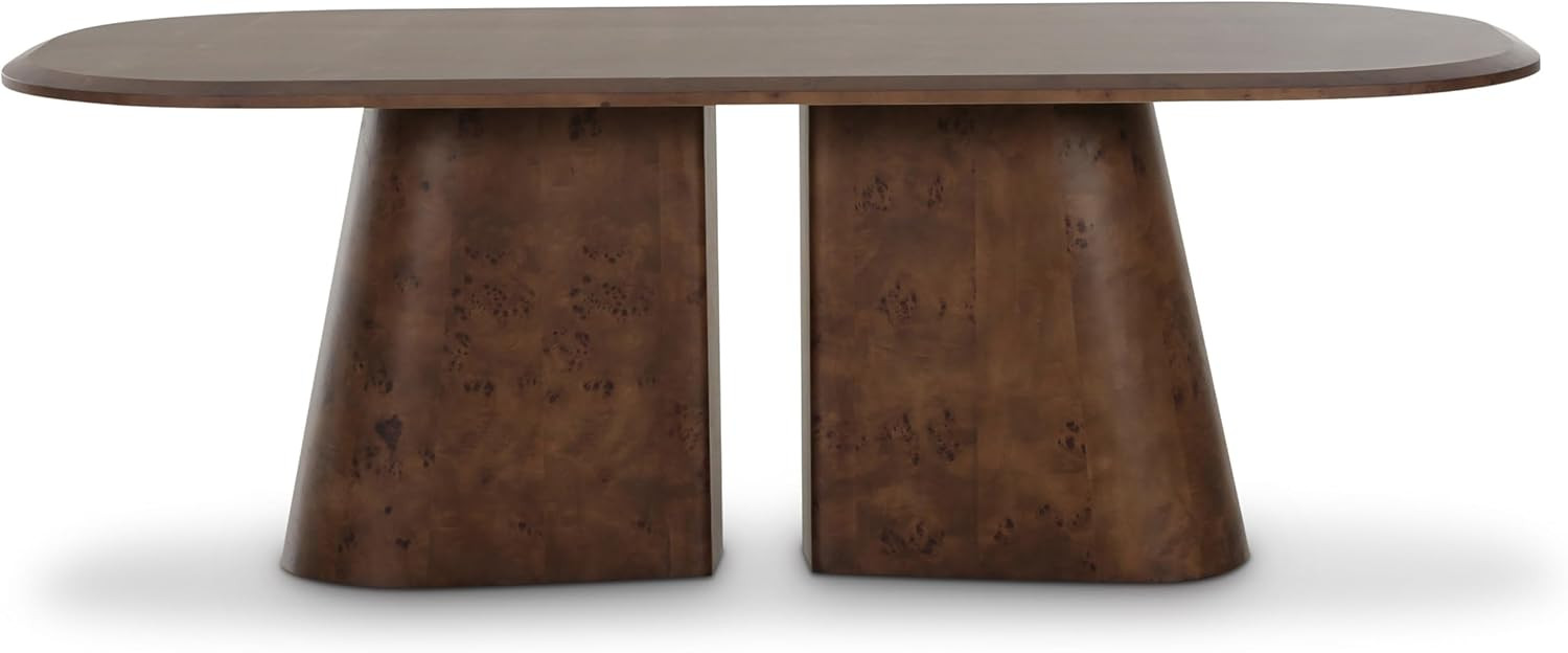 Tov Furniture Gladyss Brown Burl Oval 87" Dining Table | Amazon (US)
