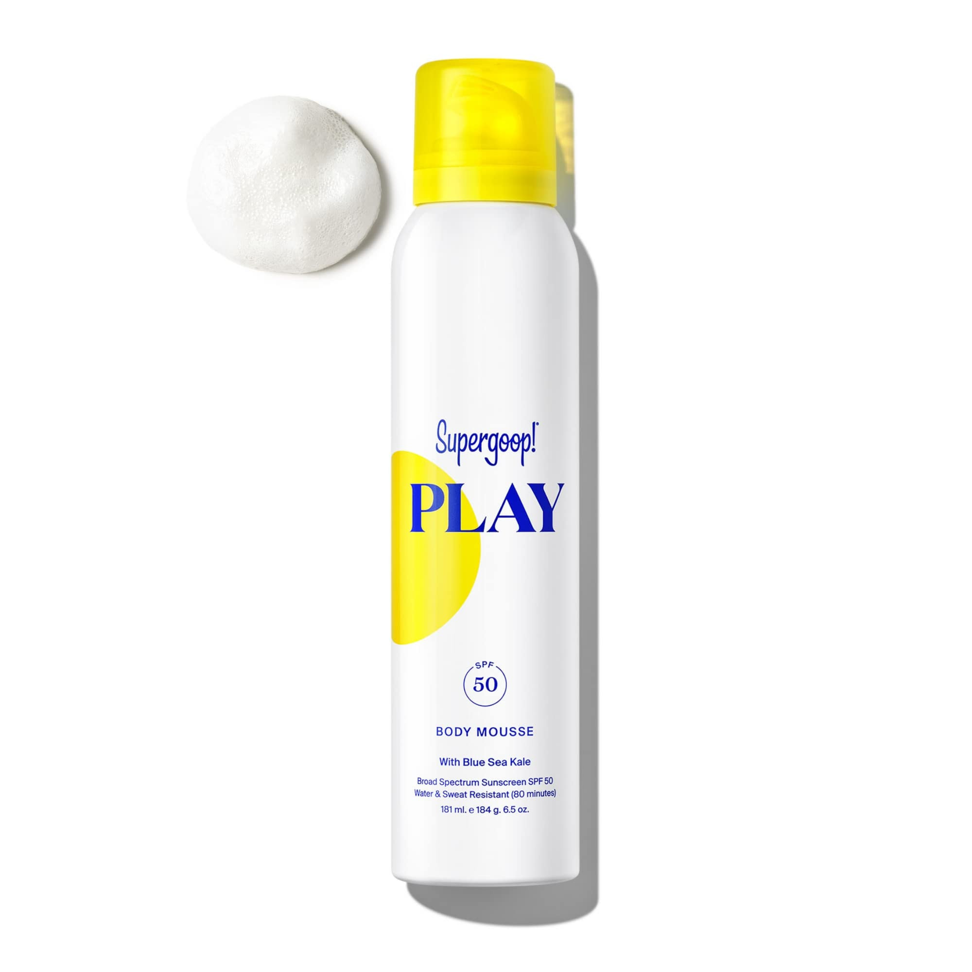 Supergoop! PLAY Body Mousse SPF 50 with Blue Sea Kale - 6.5 oz - Broad Spectrum Whipped Sunscreen... | Amazon (US)