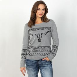 Don't Steer Me Wrong Grey Top | Rod's Western Palace/ Country Grace