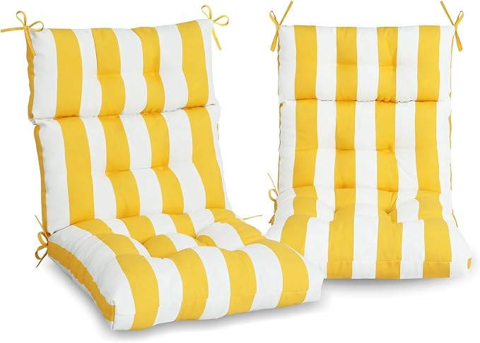 High Back Chair Cushions Set of 2, Adirondack Chair Cushion with Waterproof, Rocking Chair Cushio... | Amazon (US)