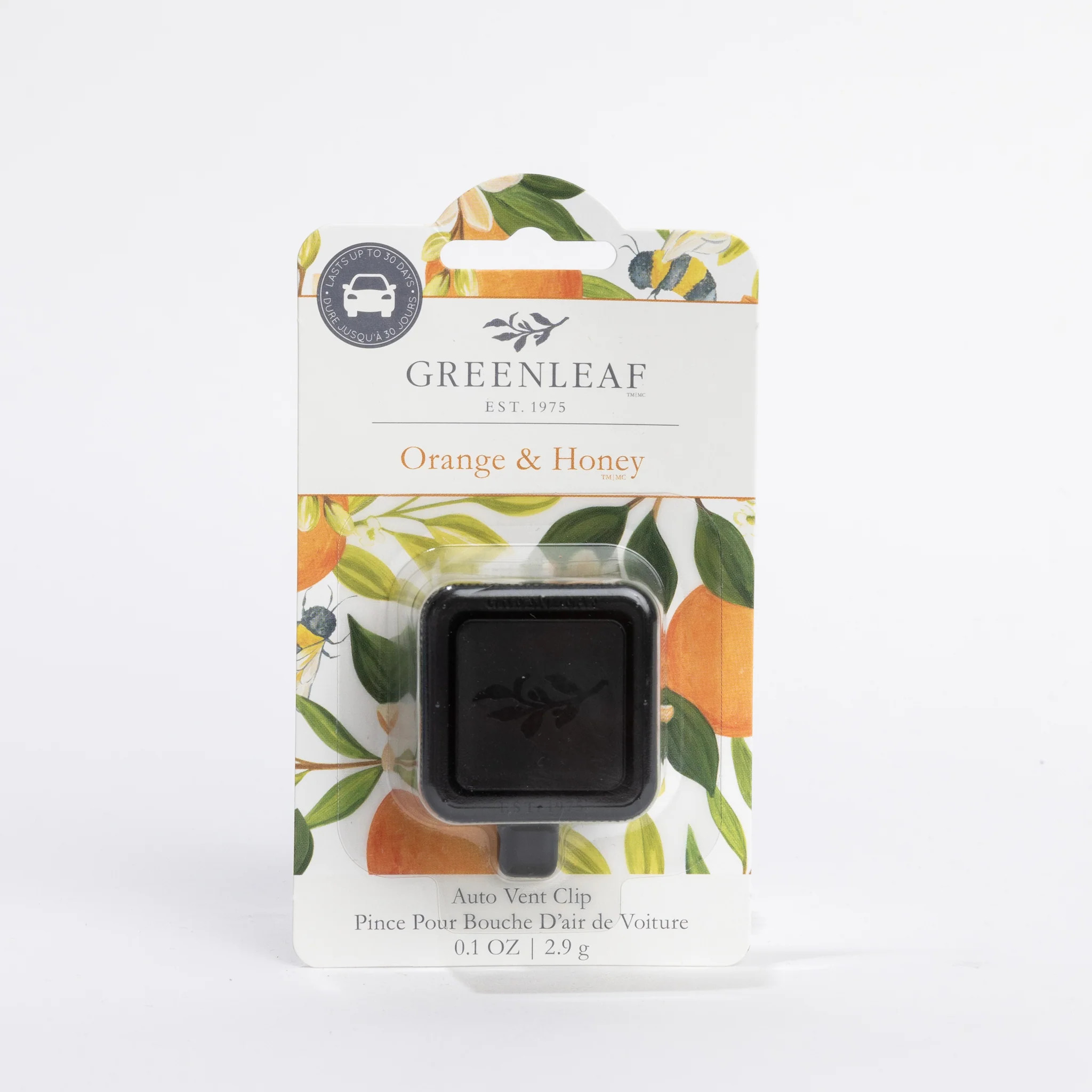 Orange & Honey Auto Vent Clip | Greenleaf Gifts