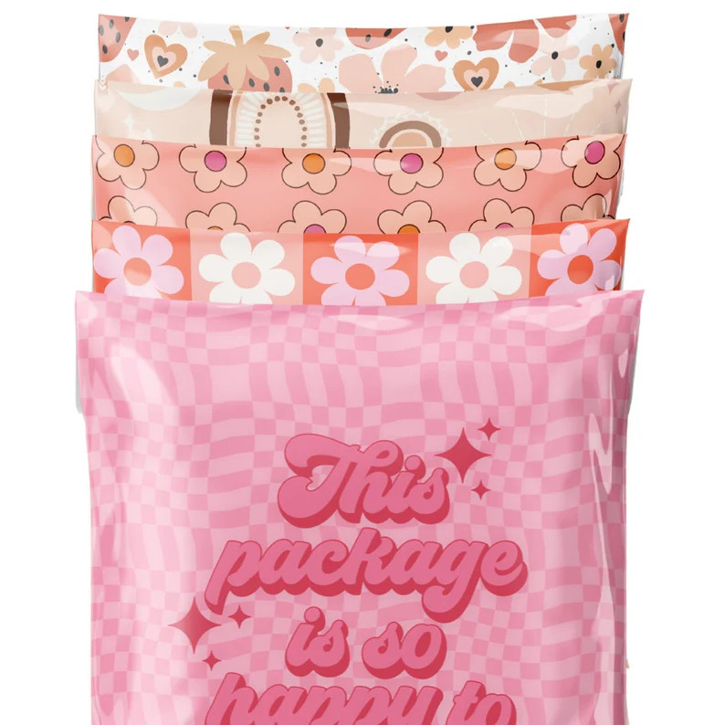 10 X 13” Cute Stuff Sample Pack Poly Mailers 50ct, Flower Design,Spring Mailers,Shipping Bag,Ma... | Etsy (US)