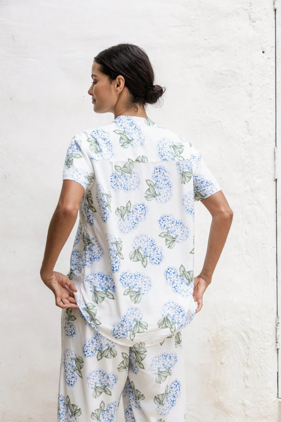 Maggie Pajama Set - Long Pants - Hydrangea Blue | Piyama US