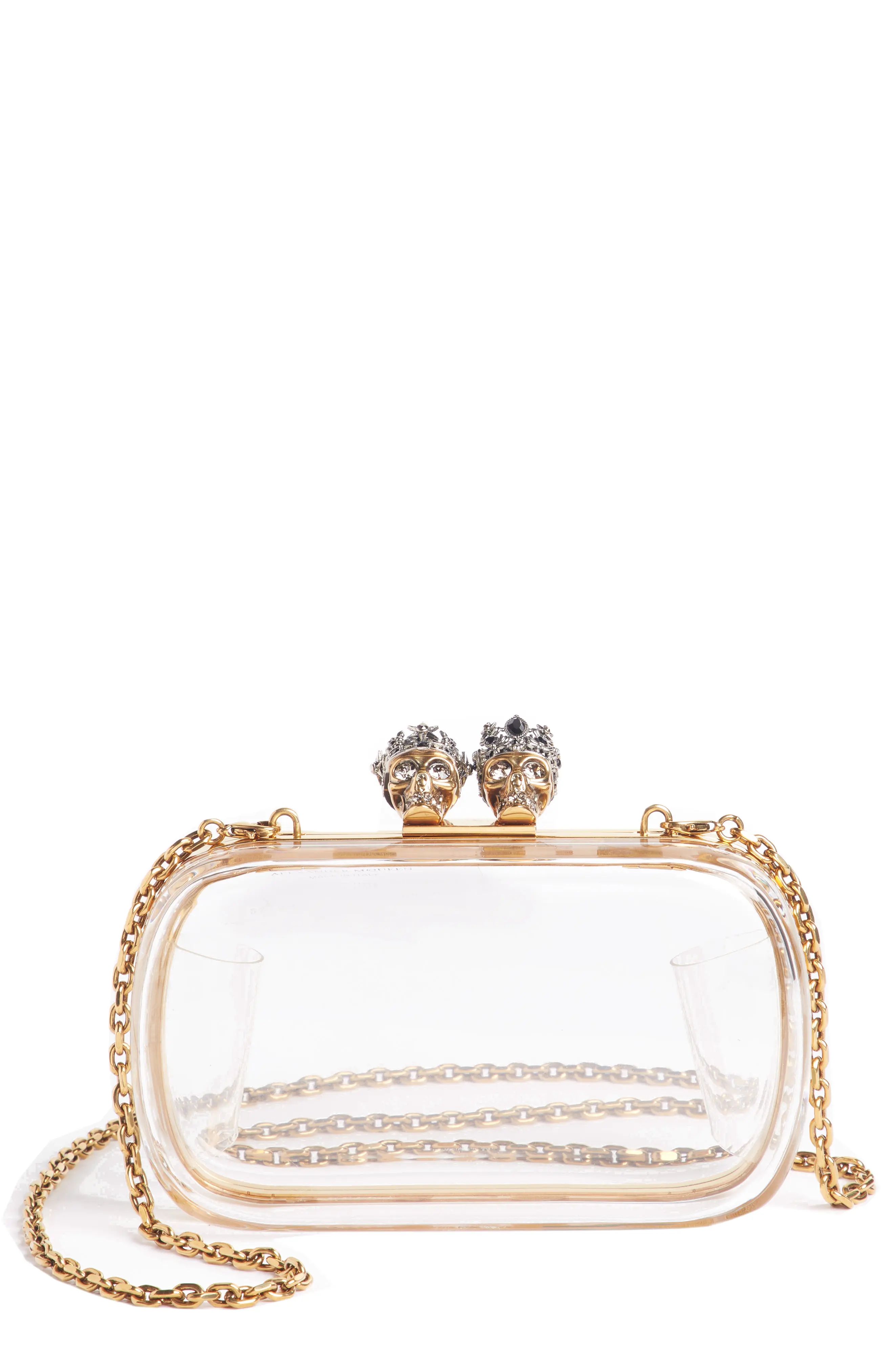 Alexander McQueen Queen & King Transparent Box Clutch | Nordstrom