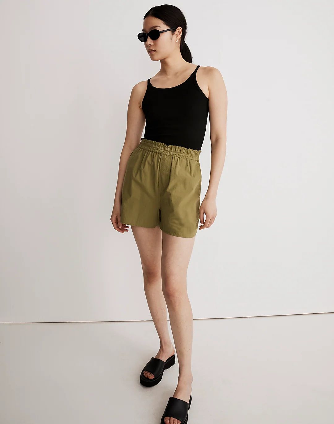Pull-On Shorts in Signature Poplin | Madewell