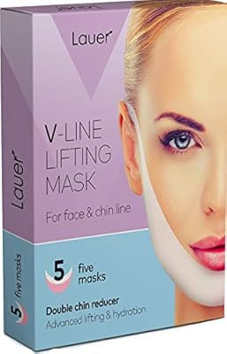 V Shaped Slimming Face Mask Double Chin Reducer V Line Lifting Mask Neck Lift Tape Face Slimmer P... | Amazon (US)