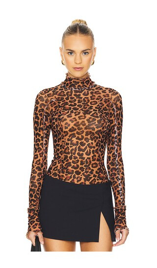 Charlie Printed Mesh Top in Cats Meow | Revolve Clothing (Global)