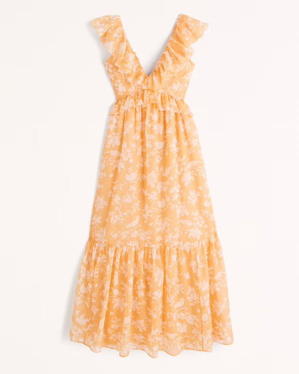 Women's Drama Ruffle Maxi Dress | Women's Dresses & Jumpsuits | Abercrombie.com | Abercrombie & Fitch (US)