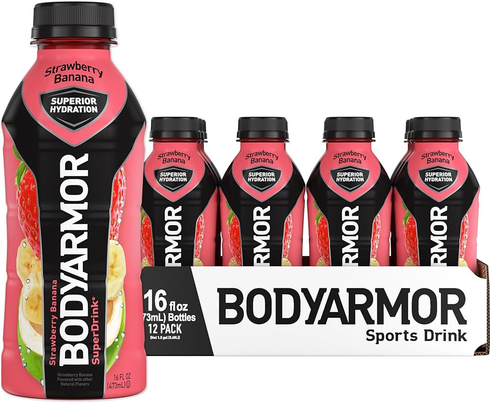 BODYARMOR Sports Drink Sports Beverage, Strawberry Banana, Coconut Water Hydration, Natural Flavo... | Amazon (US)