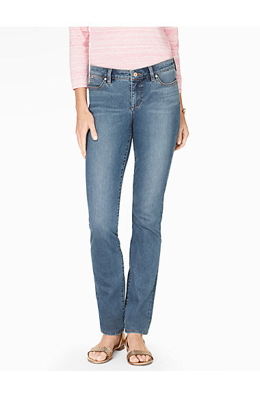 The Flawless Five-Pocket Straight Leg Jean - Barge Wash | Talbots