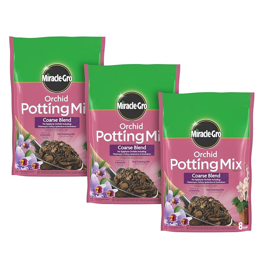 Miracle-Gro Orchid Potting Mix Coarse Blend, For Indoor or Outdoor Container Plants, Feeds for up... | Amazon (US)