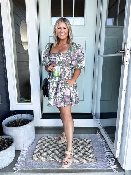 The dress pf the season! It comes in a mini and midi. I love both! So obsessed with this style and I think it’s adorable dressed down with these sandals. 

Linked a look for less necklace option. 

Size up in the sandals
Dress small petite 

#LTKstyletip #LTKfindsunder100 #LTKsalealert