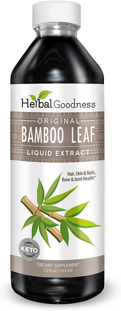 Bamboo Extract for Hair Growth - Natural Bamboo Leaf - Organic Hair Skin and Nail Vitamins Natura... | Amazon (US)