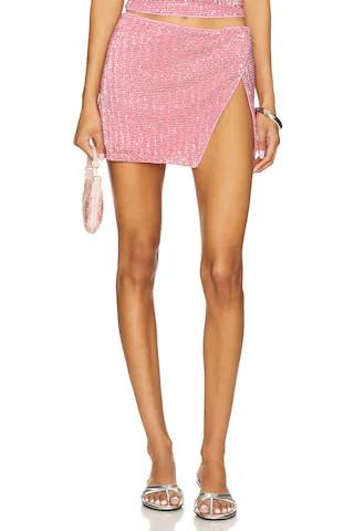 Lovers and Friends Selma Mini Skirt in Light Pink Sequin from Revolve.com | Revolve Clothing (Global)