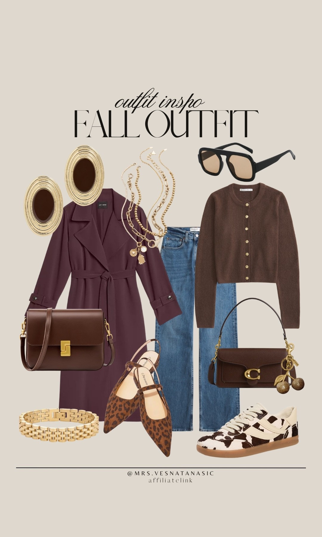 Fall outfit idea 🍂 loving brown and burgundy for fall 

#falloutfit #teacheroutfit #traveloutfit #jeans #abercrombie #coachbag #newbalamce #amazonfashion #earrings #amazonfinds #anthropologie #bag #leopard #fallfashion #fashion #outfit #outfitidea #sunglasses #sneakers #fallshoes 

#LTKStyleTip #LTKNYFW #LTKShoeCrush