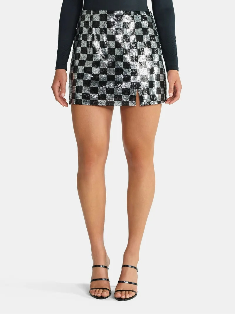 Madden NYC Women's Sequin Mini Skirt, Sizes XXS-XXL | Walmart (US)