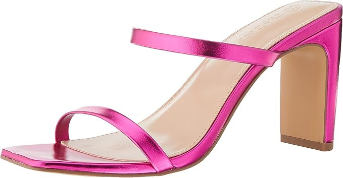 The Drop Women's Avery Square Toe Two Strap High Heeled Sandal | Amazon (US)