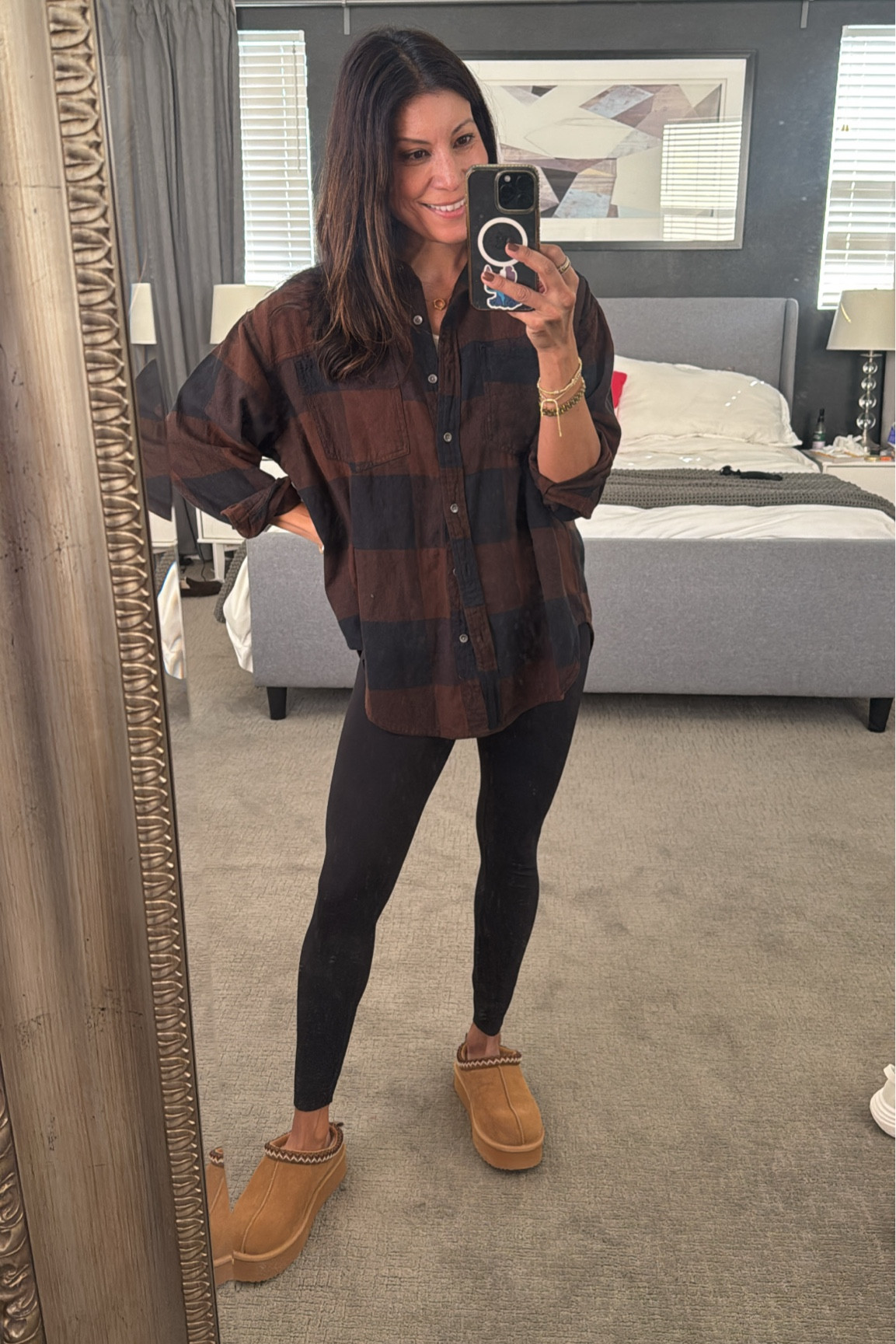 Comfy at home outfit 

Wearing xs in top 
Leggings small 
Shoes tts 

#LTKSeasonal #LTKOver40 #LTKCyberWeek