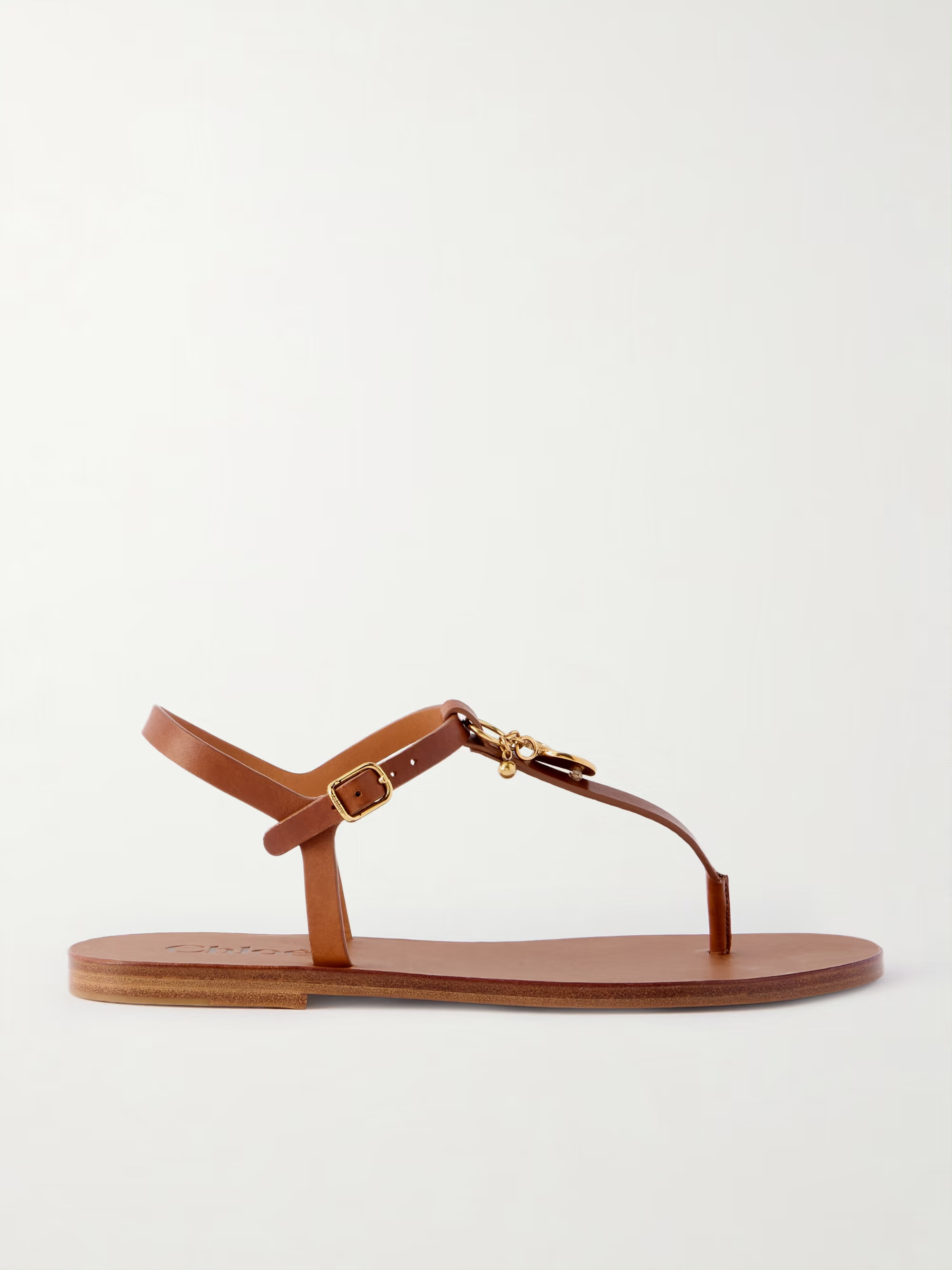 Charms embellished leather sandals | NET-A-PORTER APAC