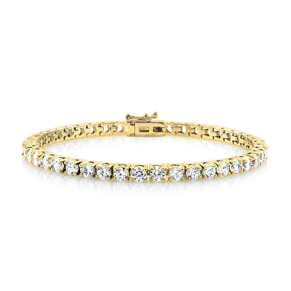 Cate & Chloe Kaylee 18k Yellow Gold Plated Tennis Bracelet with AAA Round Cut Cubic Zirconia Crys... | Walmart (US)