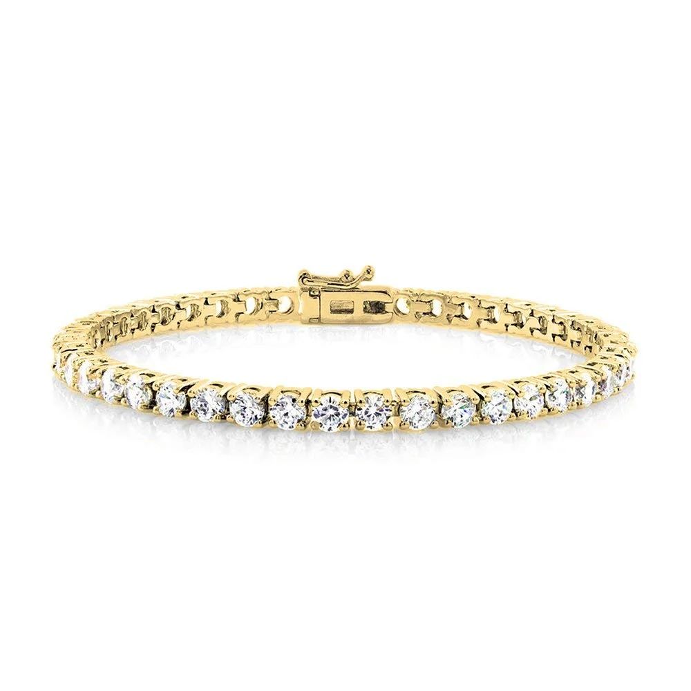 Cate & Chloe Kaylee 18k Yellow Gold Plated Tennis Bracelet with AAA Round Cut Cubic Zirconia Crys... | Walmart (US)