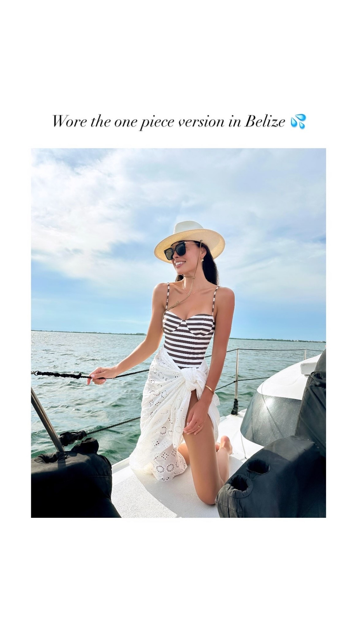 Stripe swimsuit.

#LTKootd #LTKSwim #LTKTravel