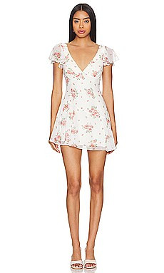 LPA Liv Mini Dress in Cream & Clay Floral from Revolve.com | Revolve Clothing (Global)
