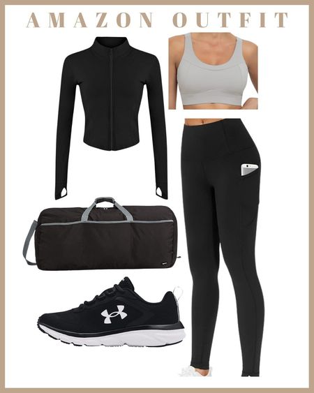 Amazon tops, Amazon outfit, active wear, athleisure outfit, sports bra, leggings, gym bag, sneakers, gym jacket

#LTKstyletip #LTKActive #LTKfitness