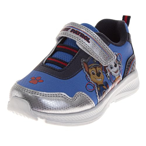Nickelodeon Paw Patrol Sneakers for Boys Chase & Marshall Athletic Running Shoes Strap, Lightweight Casual School Sneakers - Blue Navy (Size 10 Toddler) | Amazon (US)