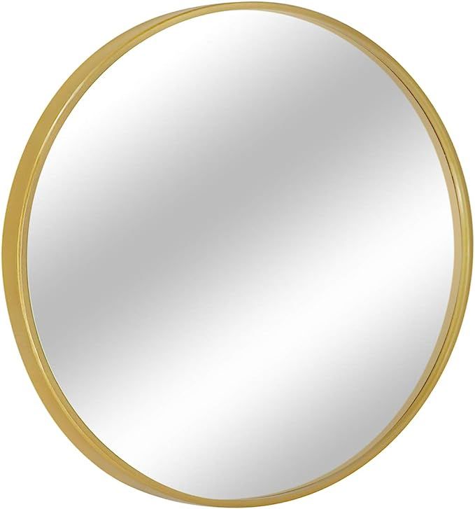 MORIGEM Round Mirror, 31.5” Wall Mirror, Wall-Mounted Mirror for Bedroom, Bathroom, Living Room... | Amazon (US)