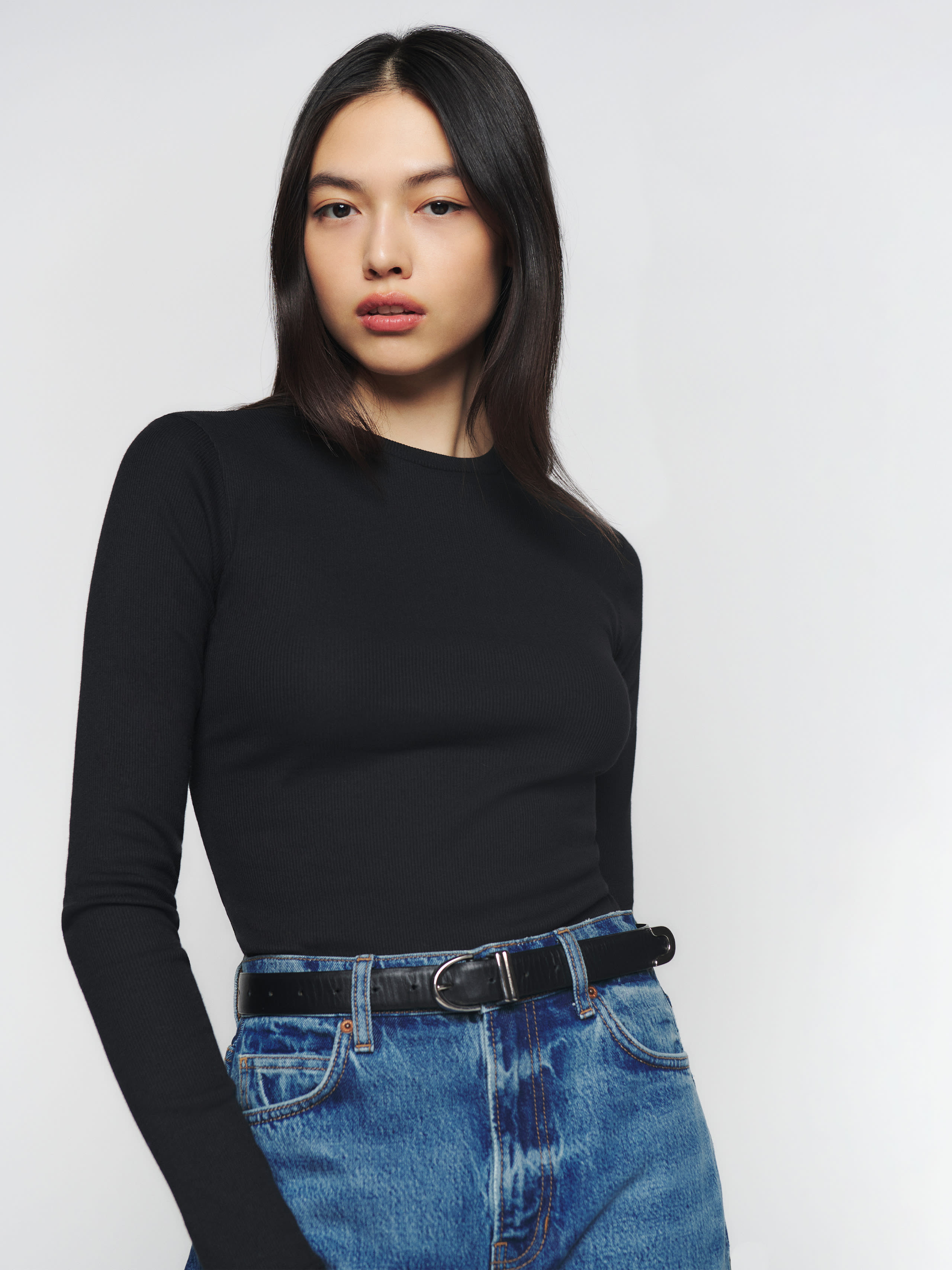 Davy Long Sleeve Crewneck Tee | Reformation (Global)