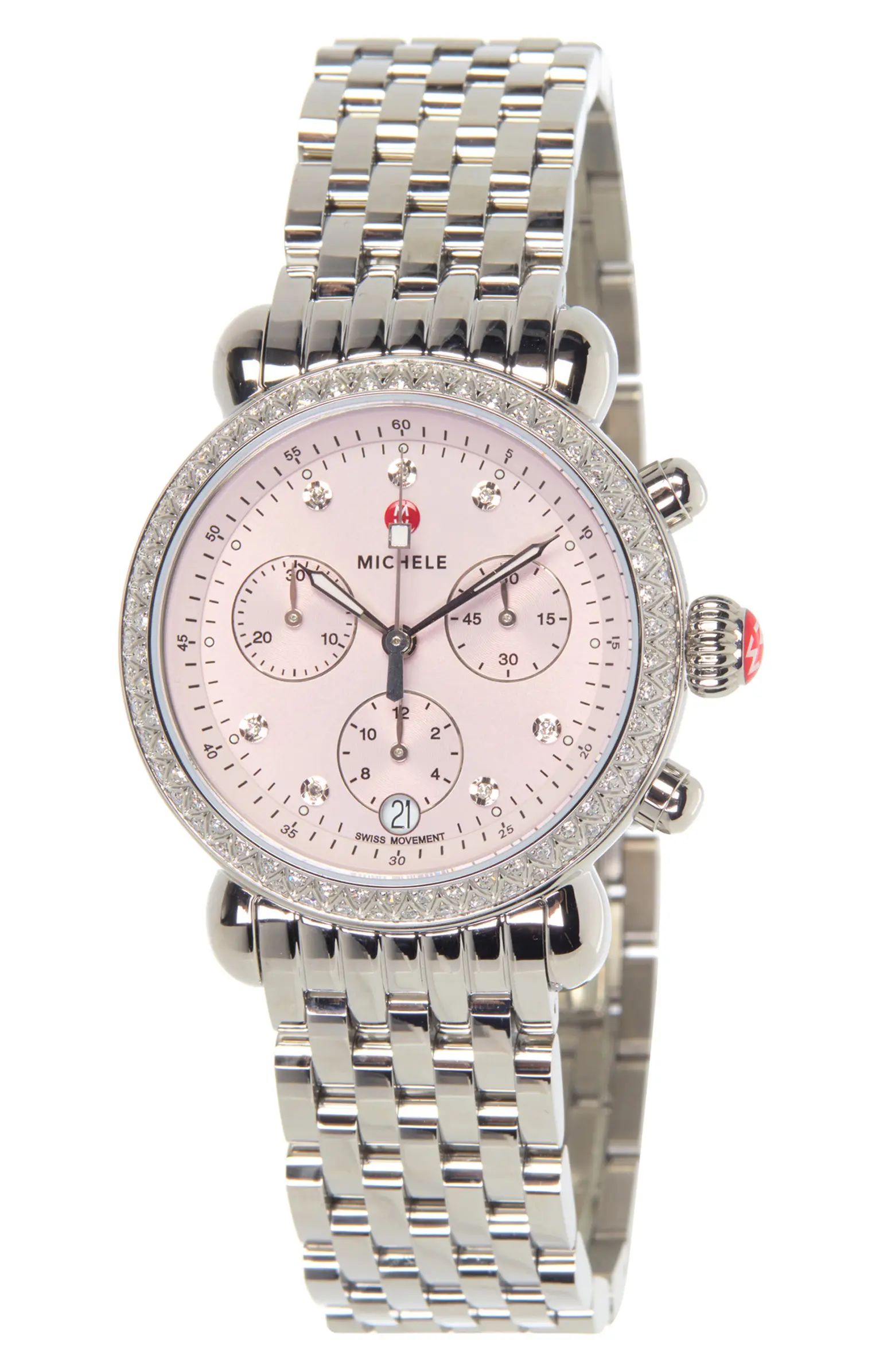 MICHELE Women's CSX Diamond Bezel 3-Hand Bracelet Watch, 36mm - 0.62 ctw | Nordstromrack | Nordstrom Rack