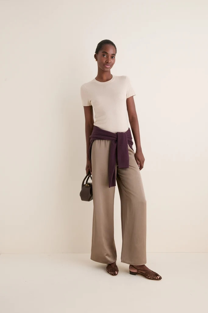 Graphite Cashmere Silk Katie Tee | Tuckernuck (US)