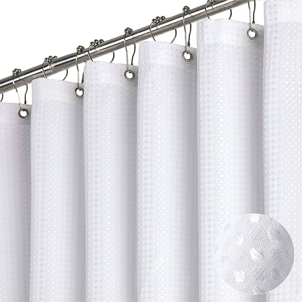 Dynamene Extra Long Shower Curtain,96 Inch Long Waffle Weave Heavy Duty Thick Fabric Bathroom Sho... | Amazon (US)