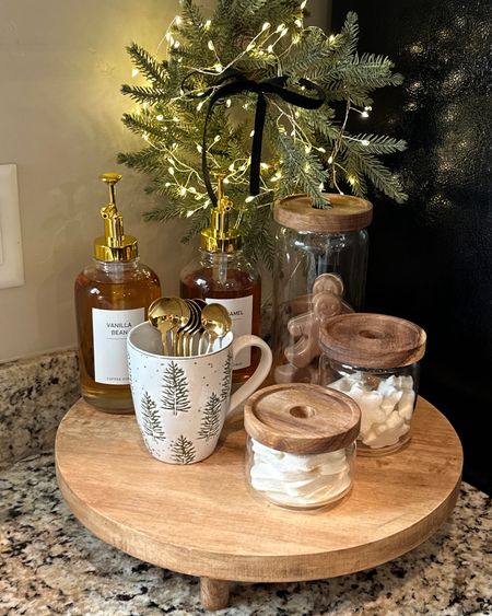 Creat a simple and beautiful hot cocoa or coffee bar station in your kitchen! Perfect to create a welcoming and cozy atmosphere.

#hotcocoa #coffeebar 

#LTKHoliday #LTKSeasonal #LTKhome