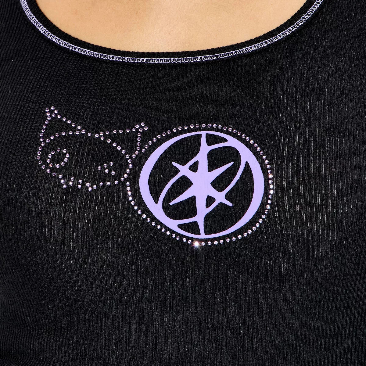 Women's Kuromi x Katseye Graphic Tank Top - Black XS | Target