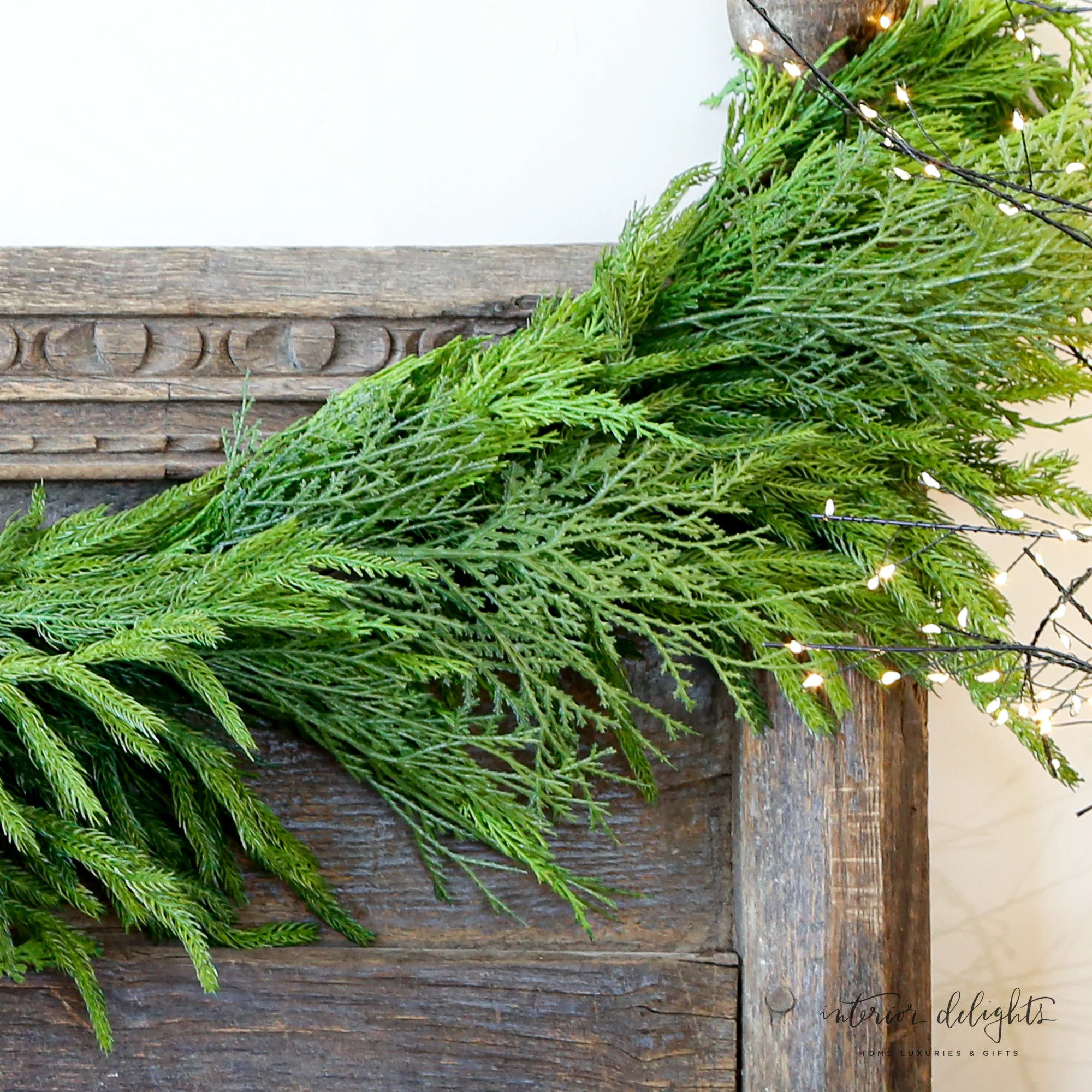 48” Norfolk Cypress Mixed Pine Garland | Interior Delights