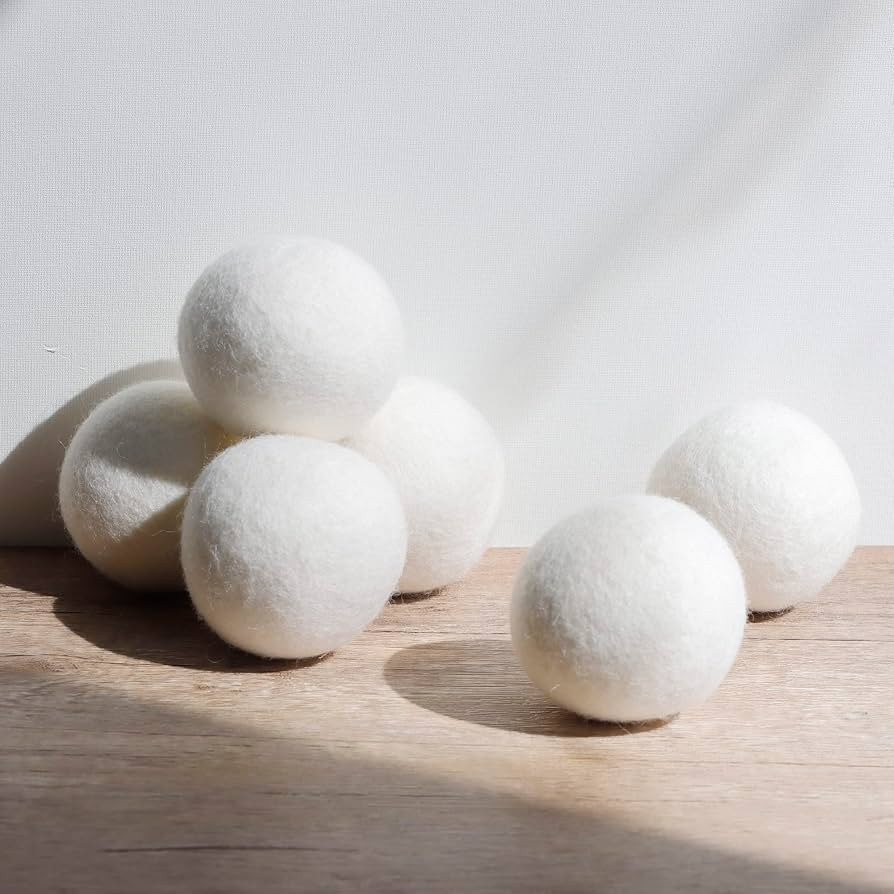 Lauterye Wool Dryer Balls 6-Pack 100% Made of Organic New Zealand Wool,Natural Fabric Softener,Re... | Amazon (US)