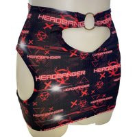 Headbanger | Cut-Out Bodycon Mini Skirt, Rave Festival Bottom | Etsy (US)