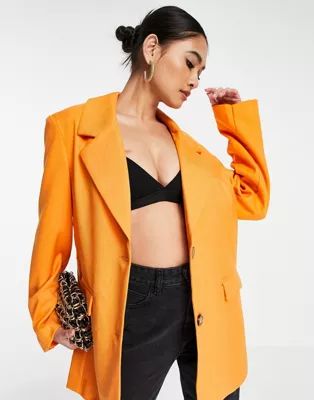 Vero Moda oversized blazer in orange | ASOS (Global)