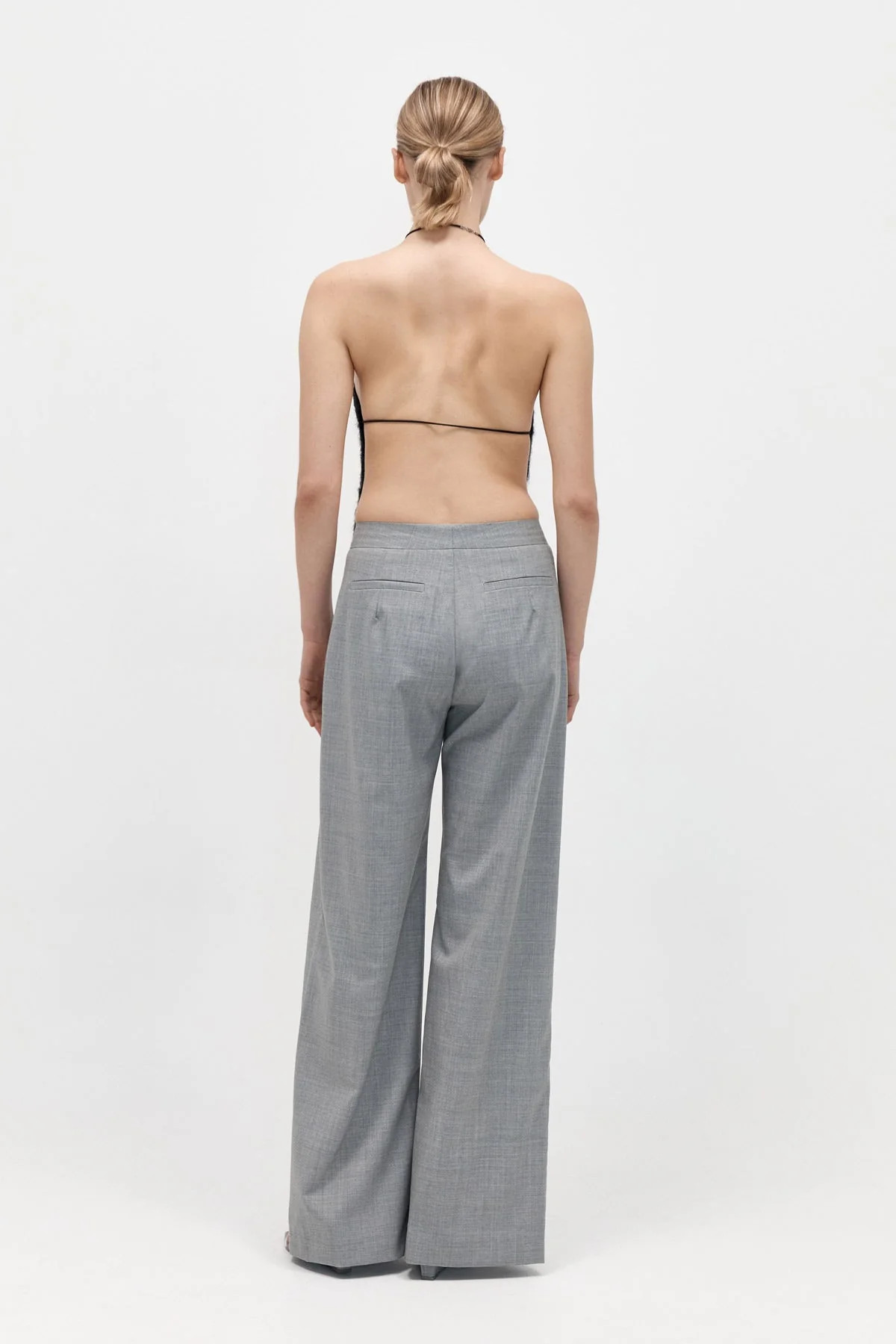 Overlap Waist Trousers - Grey | St. Agni