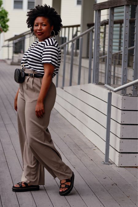 Wide leg pants | wide leg trousers | wide leg pants outfit | casual spring outfits | spring outfits | spring fashion | spring 2023 | striped tee | striped shirt | striped top | doc marten sandals | mom in style | mom fashion | mom outfits | mom style 

USE CODE TORCHE15 for 15% Smash + Tess. I am a wearing a size M in pants. I am around 5’0 and about 140lbs, with a bigger bum and thighs, for sizing reference. 



#LTKFind #LTKstyletip #LTKworkwear