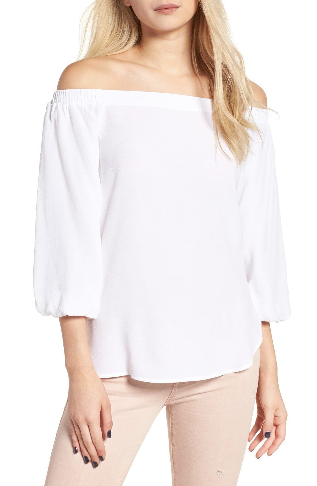 Bubble Sleeve Off the Shoulder Top | Nordstrom