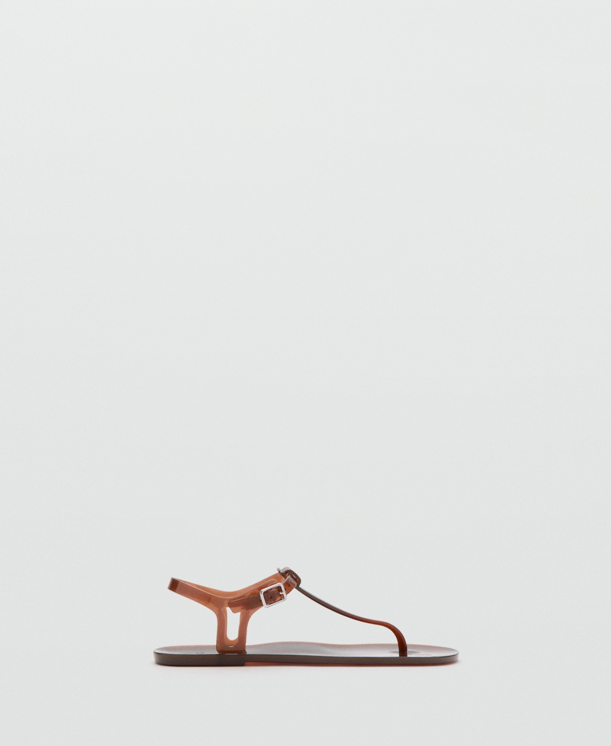 Mango Women's Buckle Closure Jelly Sandals - Chocolate | Macy's