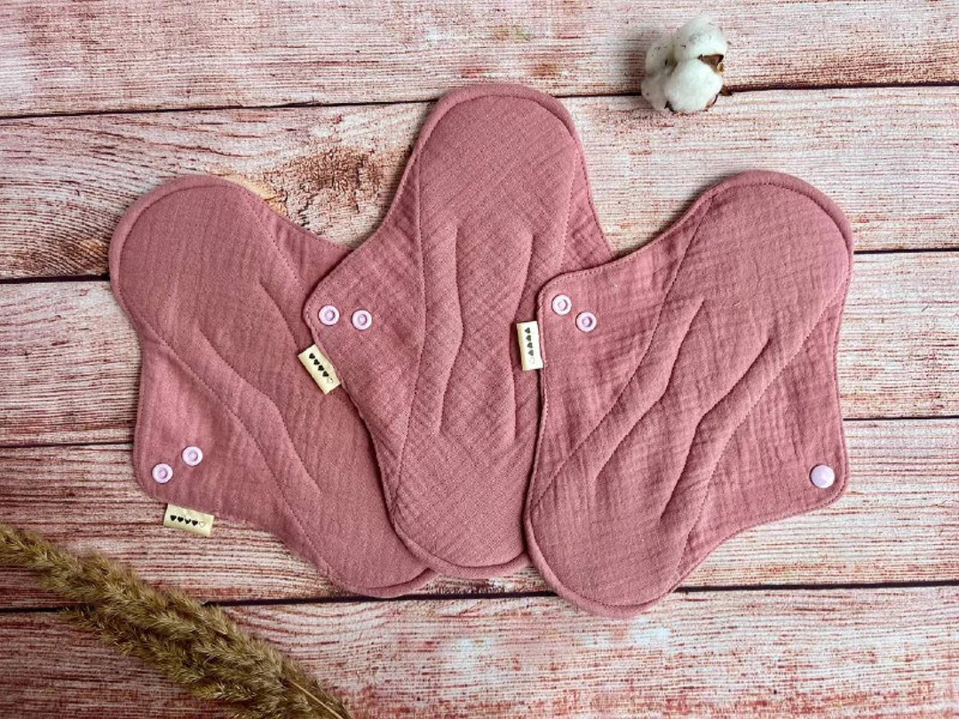 Organic Period Pads Extra Soft, Reusable Menstruating Cloth Pads, Natural Washable Cloth Pads 6 S... | Etsy (US)