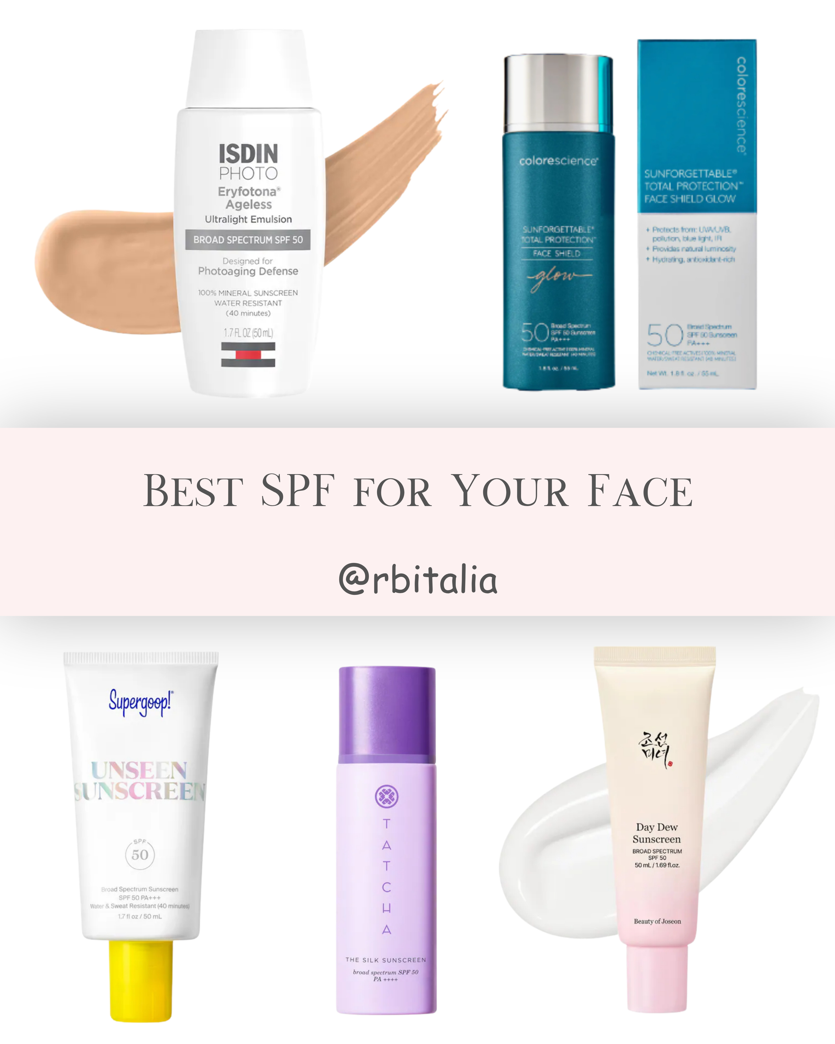 Protect your skin daily with the best SPF for your face. These lightweight, non-greasy formulas provide maximum sun protection while wearing beautifully under makeup. Save this post and click the link in bio to shop top-rated facial sunscreens! #FacialSPF #SunProtection #SkincareMustHaves 

 #LTKselfcare #LTKSaleAlert #LTKBeauty