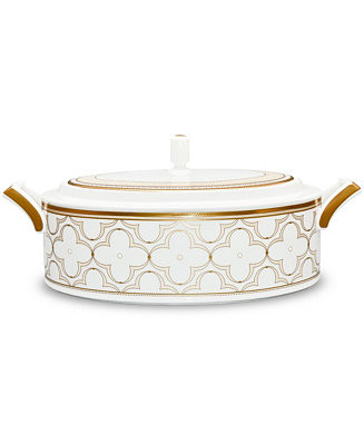 Noritake Trefolio Gold Covered Vegetable Bowl, 67 Oz. - Macy's | Macy's