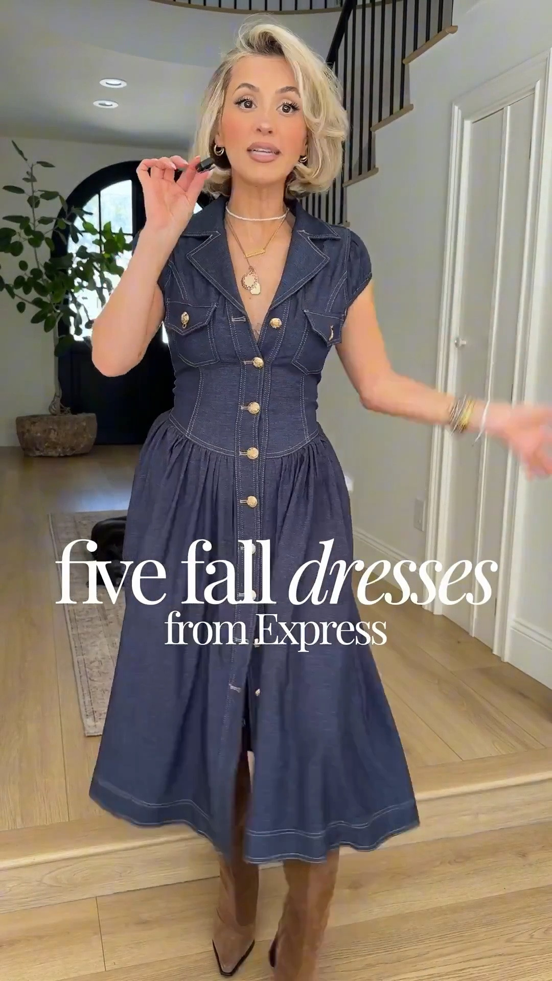 Omg these FALL DRESSES from @Express are perfect for your next fall event 🤎💫 #ExpressPartner 
#DressToExpress 

I’m wearing an XS in all of them!