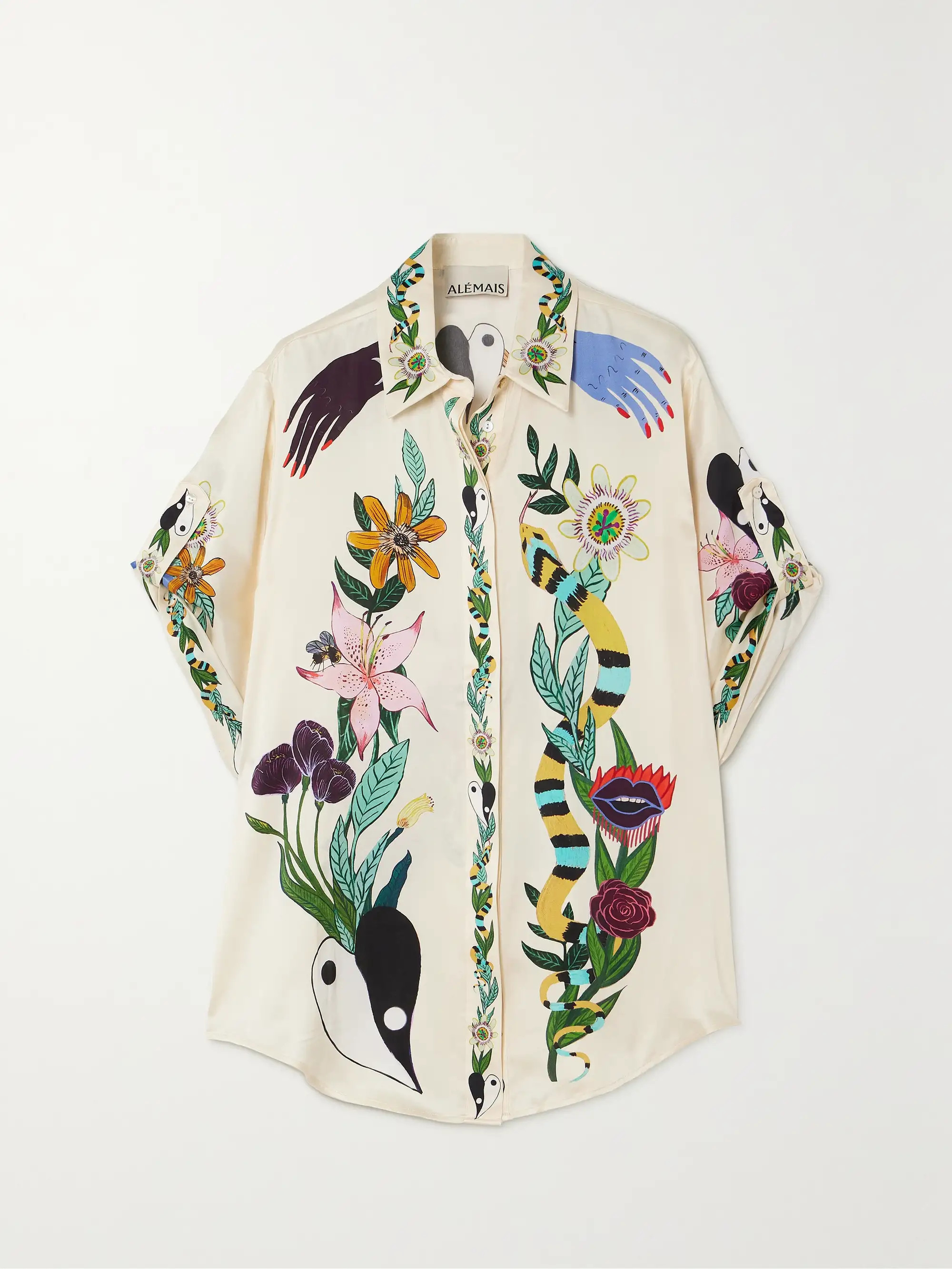 + Meagan Boyd Meagan printed silk crepe de chine shirt | NET-A-PORTER (US)